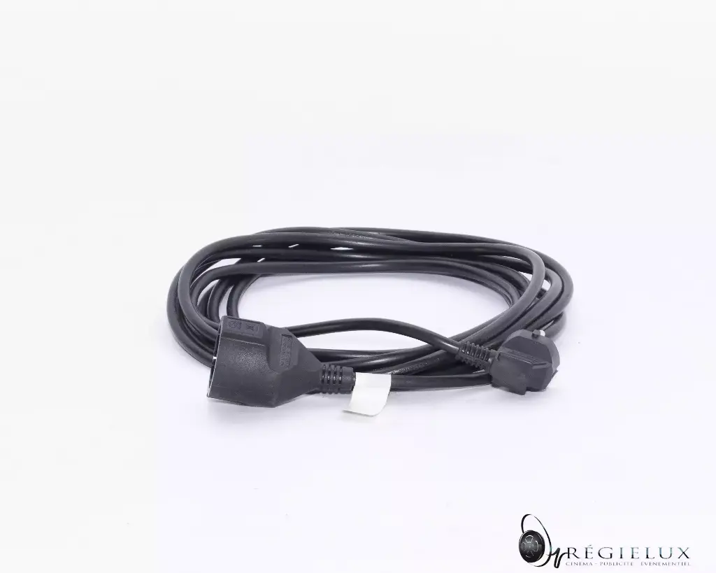 Rallonge électrique noire 5m 220v 