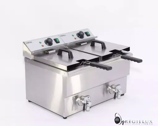 [EVE0017] 2x8l electric stainless steel fryer (2x220v)